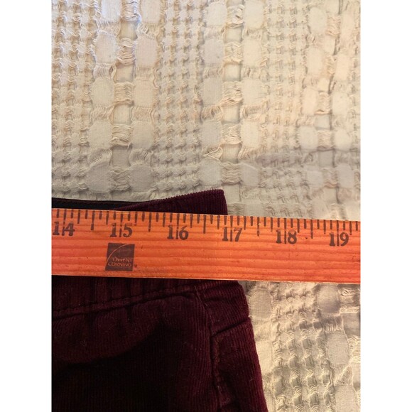Chaps Corduroy Women’s Pants Stretch Waist Size 12 Dark Burgundy EUC Slacks - Picture 9 of 12